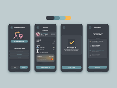 Courier app adobe xd branding courier courier app design figma illustration sign up ui ux