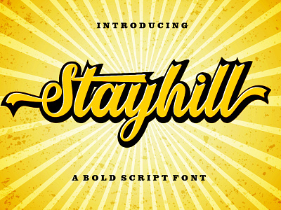 Stayhill bold branding card cards casual elegant font handmade logo poster posters quotes retro tyface vintage visual design wedding