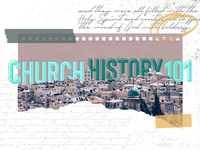 Church History 101 branding poster design promotional design