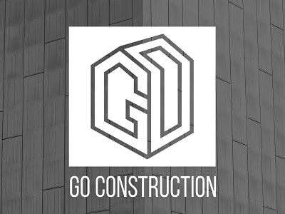 GO Construction brand construction design graphic design house idea minimalism vector