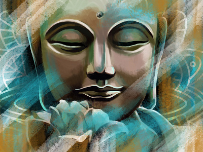 "Serenity of Buddha" by Masha Van for Intalence Art