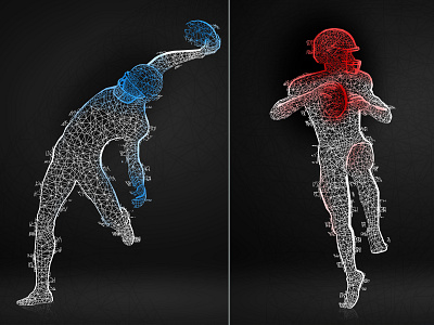 "Sport" by Masha Van for Intalence Art art athletes baseball basketball digital art digital illustration football illustration polygonal sports