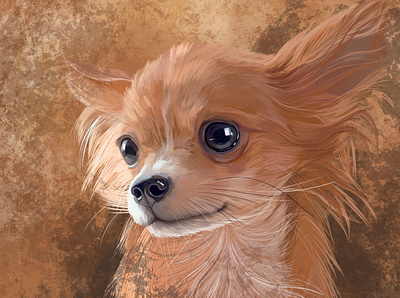 "Chihuahua" by Masha Van for Intalence Art art chihuahua digital art digital illustration dog drawing graphic design graphic tablet idea illustration