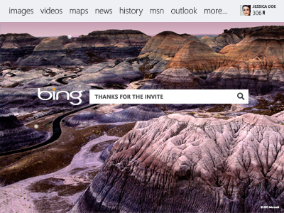Bing Homepage Concept bing concept microsoft web website