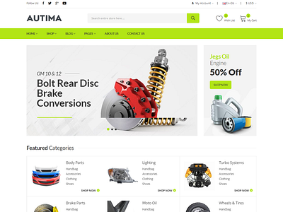 Car Accessories Theme for WooCommerce WordPress