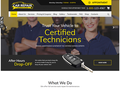 Car Repair Services Auto Mechanic WordPress Theme ecommorce website builder website design wordpress themes