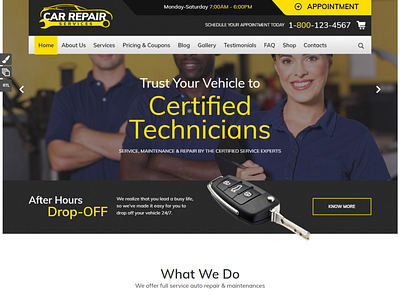 Car Repair Services Auto Mechanic WordPress Theme