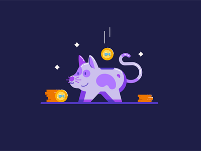 Catty Bank for Animation after effects tutorial animation after effects cattybank colorful design cute illustration insideofmotion motion design motion graphics piggybank