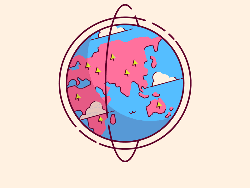 Planet Rotation Animation