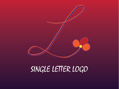 Single letter logo branding design illustration