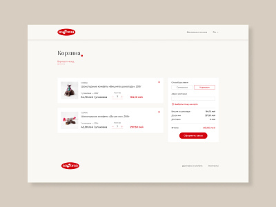 E-commerce cart design