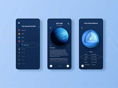 The Solar System app concept ios app mobile mobile ui solar system uidesign