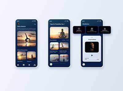 Meditation app concept IOS ios meditation mobile design mobile ui webdesign yoga