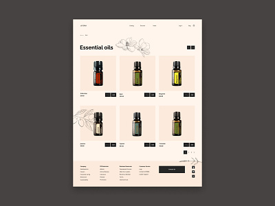 Catalogue for oil store catalogue ecommerce healthy illustration mobile ui oil product card web design