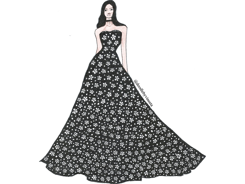 mandala art gown