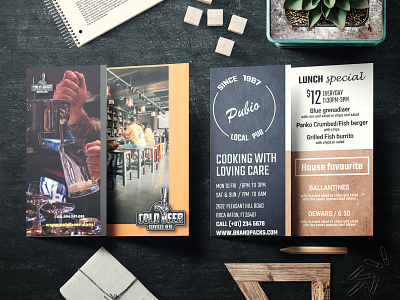 Professional Restaurant Menu brochure design business brochure corporate brochure design design professional brochure restaurant menu design trifold brochure