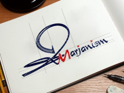 marjanism logo branding design flat logo logodesign logotype typography