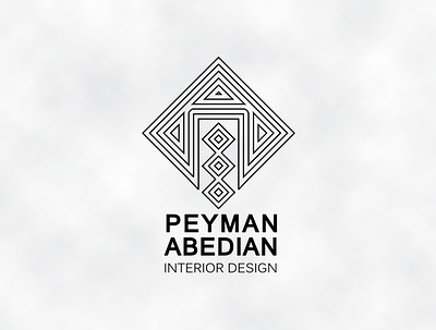 personal logo for peyman architect architecture branding graphic design interior design logo logotype marjannavab monogram personalbrand typography