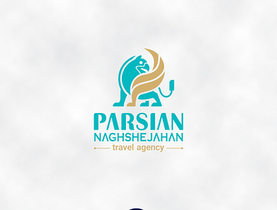 parsian naghshejan travel agancy logo branding griffin logo logotype marjannavab parsian persian travel agency travelagancy typography
