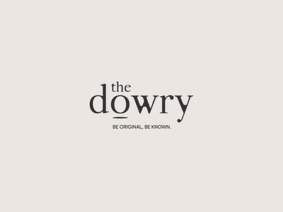 The Dowry branding design flat illustration logo vector