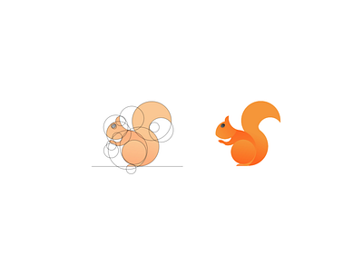 Squirrel logo animal art animal vector branding golden ratio golden ratio logo grid logo logo design logo inspiration squirrel squirrel logo vector art vector graphic