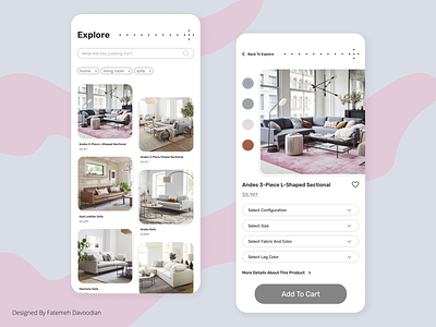 Online Furniture Store app design flat graphic design minimal mobile mobile app mobile app design mobile ui online online shop online store ui ui design uidesign uidesigner uiux userinterface ux design ux designer