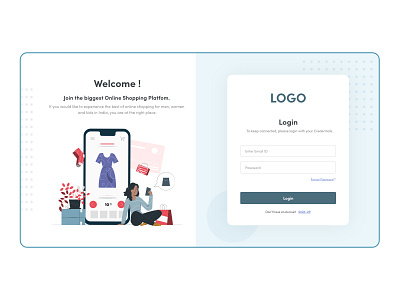 Login Screen design ui ux web