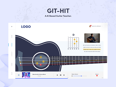 Git-Hit animation design experience music ui uiux ux vector website