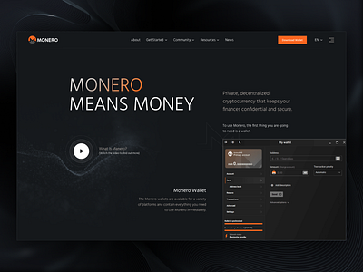 Website Сoncept for Monero