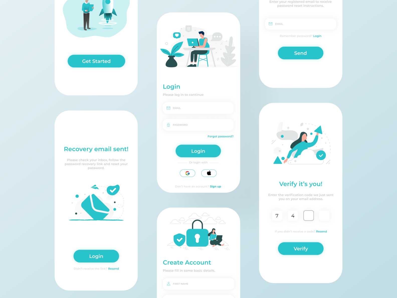Authentication Designs by Krishnil Bhojani on Dribbble