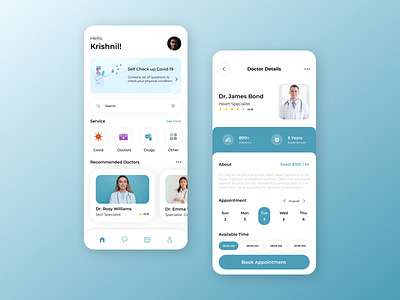 Doctor Appointments App android app design android app development design designing futuristic design graphic design illustration ios app development ui ui design ux design ux ui