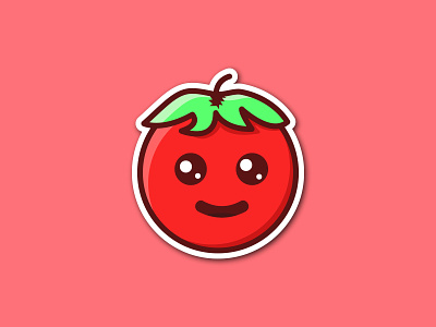 Tomato design flat flatdesign fruit graphic design icon illustration logo minimal tomato vector vegetable