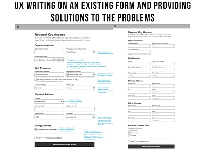 UX form creations