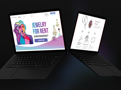 Jewelry Renting Website design graphic design illustration jewel jewelry motion graphics renting ui ui ux ux web design website