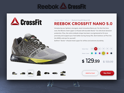 Reebok Crossfit Product Detail Concept