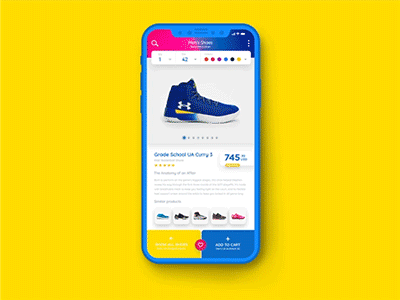 UA Curry 3ZER0 - Iphone X Concept animation app gif iphone x mobile product detail shoes ui ux