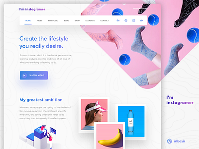 I'm instagrammer concept app easy fun illustration instagram mobile pastel smooth ux ux design web