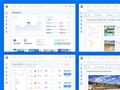 Global Travel Marketplace admin app b2b b2c booking clean dashboard flight holiday travel ui ux web