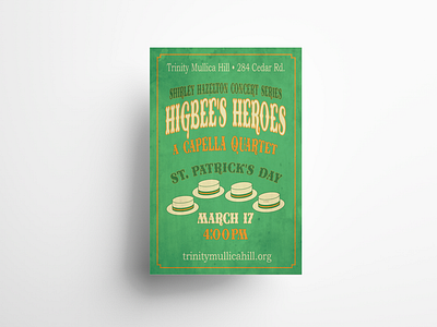 Higbee's Heroes Old-Fashioned Concert Poster Design