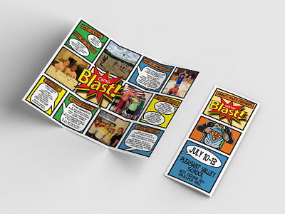 Comic Book Style Camp Brochure Design adobe illustrator adobe indesign adobe photoshop brochure design camp marketing comic book style comic books design graphic design illustration logo mockup print design superhero typography vector