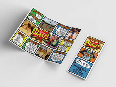 Comic Book Style Camp Brochure Design