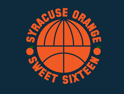 Syracuse Orange Sweet Sixteen T-Shirt Design adobe illustrator branding design graphic design illustration logo march madness print design sticker design syracuse university t shirt design typography vector