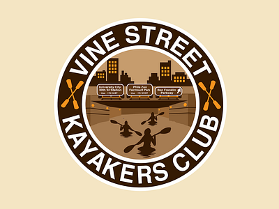 Vine Street Kayakers Club Badge Design