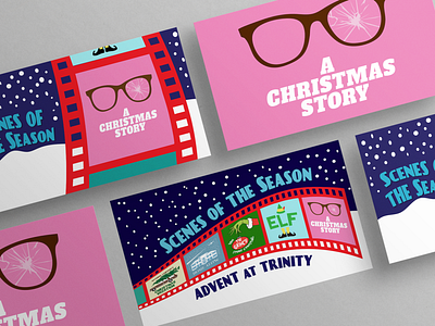 Advent Series Christmas Movie Themed Design adobe illustrator branding design graphic design illustration marketing typography vector