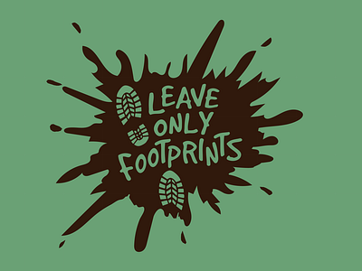 Leave Only Footprints T-Shirt Design