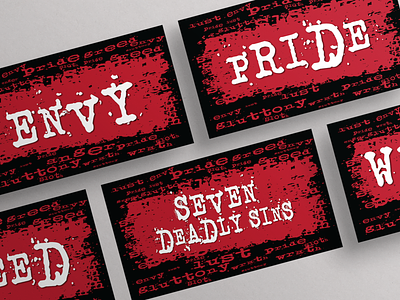 Seven Deadly Sins Series Design adobe illustrator branding design graphic design sermon series typography vector