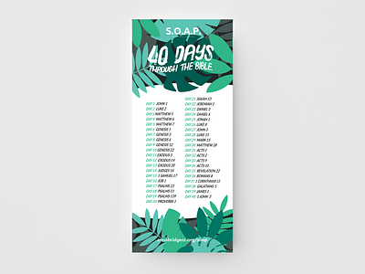 40 Day Bible Reading Bookmark Design