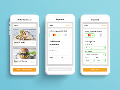 Daily UI #002 – Credit Card Payment 002 app credit card checkout daily ui daily ui 002 daily ui challenge food app ui ux ui design user experience user interface