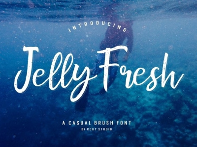 Jelly Fresh app branding brush design elegant flat font illustration logo ui