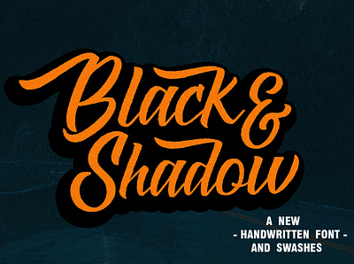 Black and Shadow app branding brush design elegant flat font illustration logo ui